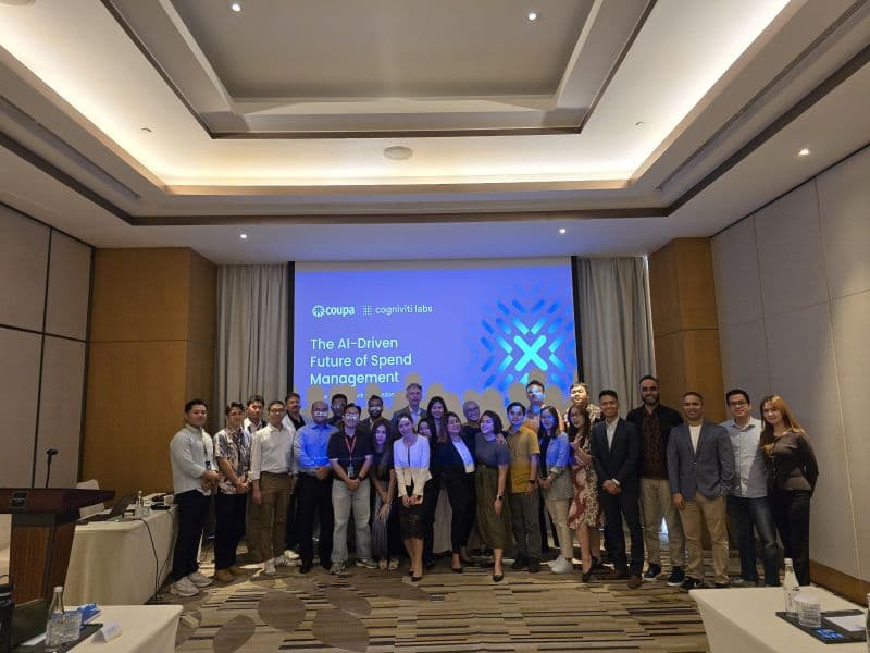 Cogniviti Labs and Coupa leaders at the AI-driven future of spend management event in Jakarta