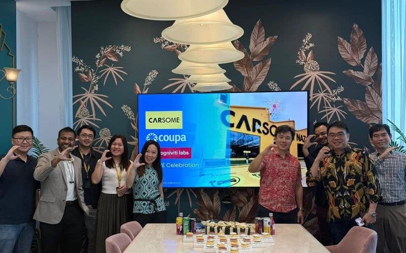 CARSOME, Coupa and Cogniviti Labs team celebrating the CARSOME Coupa go-live