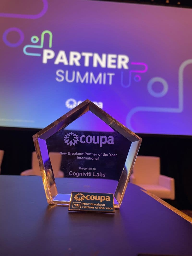 Cogniviti Labs' Coupa International Breakout Partner of the Year award